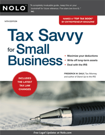 Tax Savvy for Small Business Book